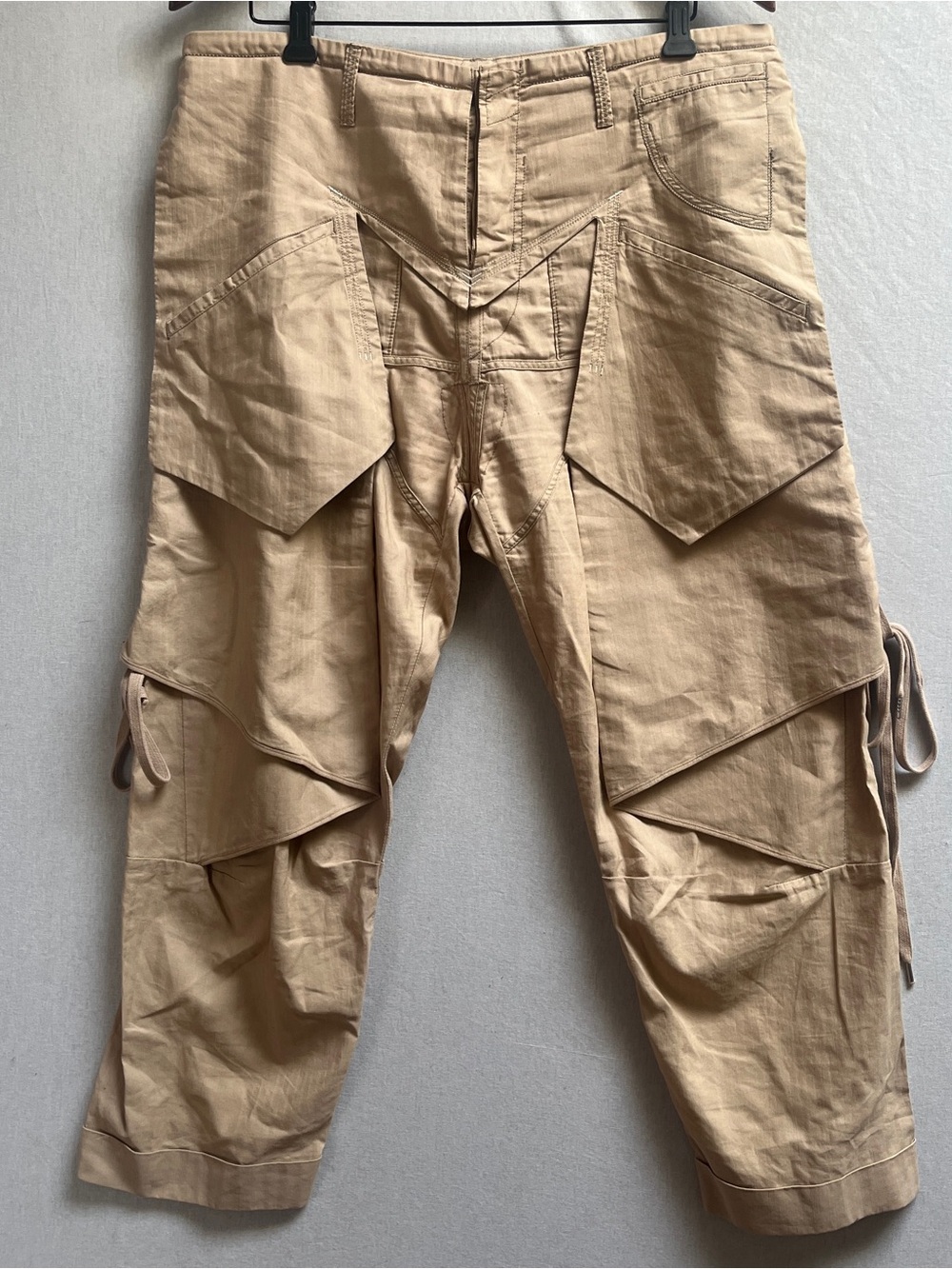 Vintage Marithe Francois Girbaud Linen Cotton Archival Cargo Pants 34 *Flaw*